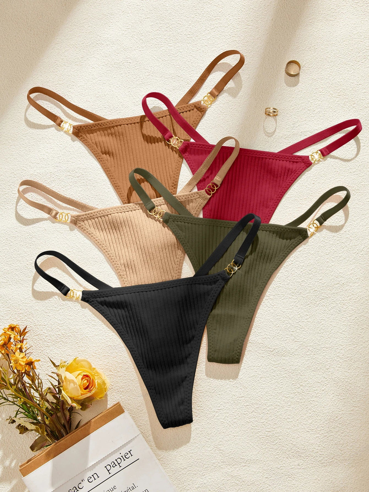 5PCS/Set Solid Women&