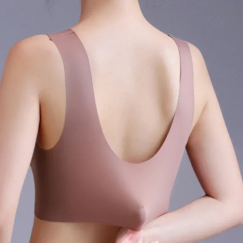 FallSweet 3PCS Lace Push Up Bras for Women Sexy Wireless Bra Ice Silk Deep V Bralette Tops Female Lingerie Mom&