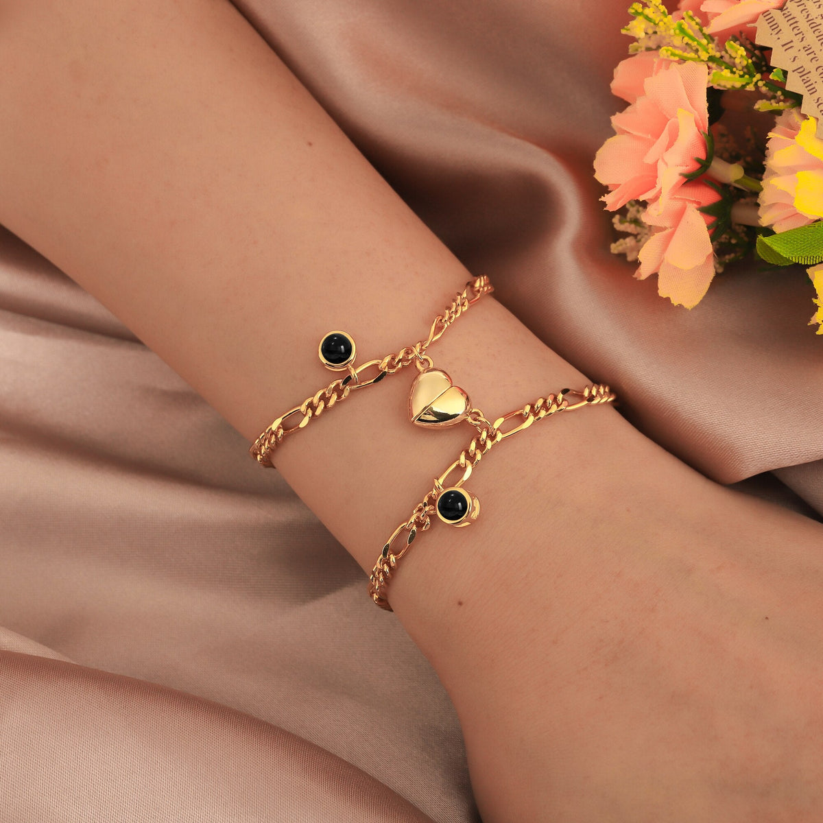 Customizable photo Projection Couple Bracelet Simple Projection Shake Bracelet