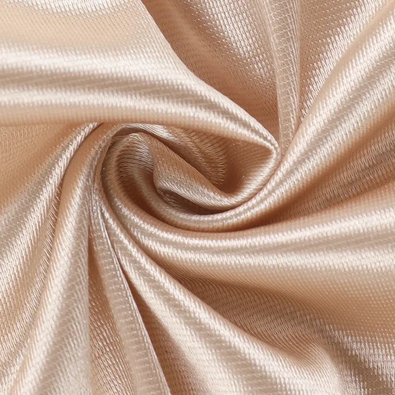 Elegant Satin Solid Color Off-Shoulder Women&