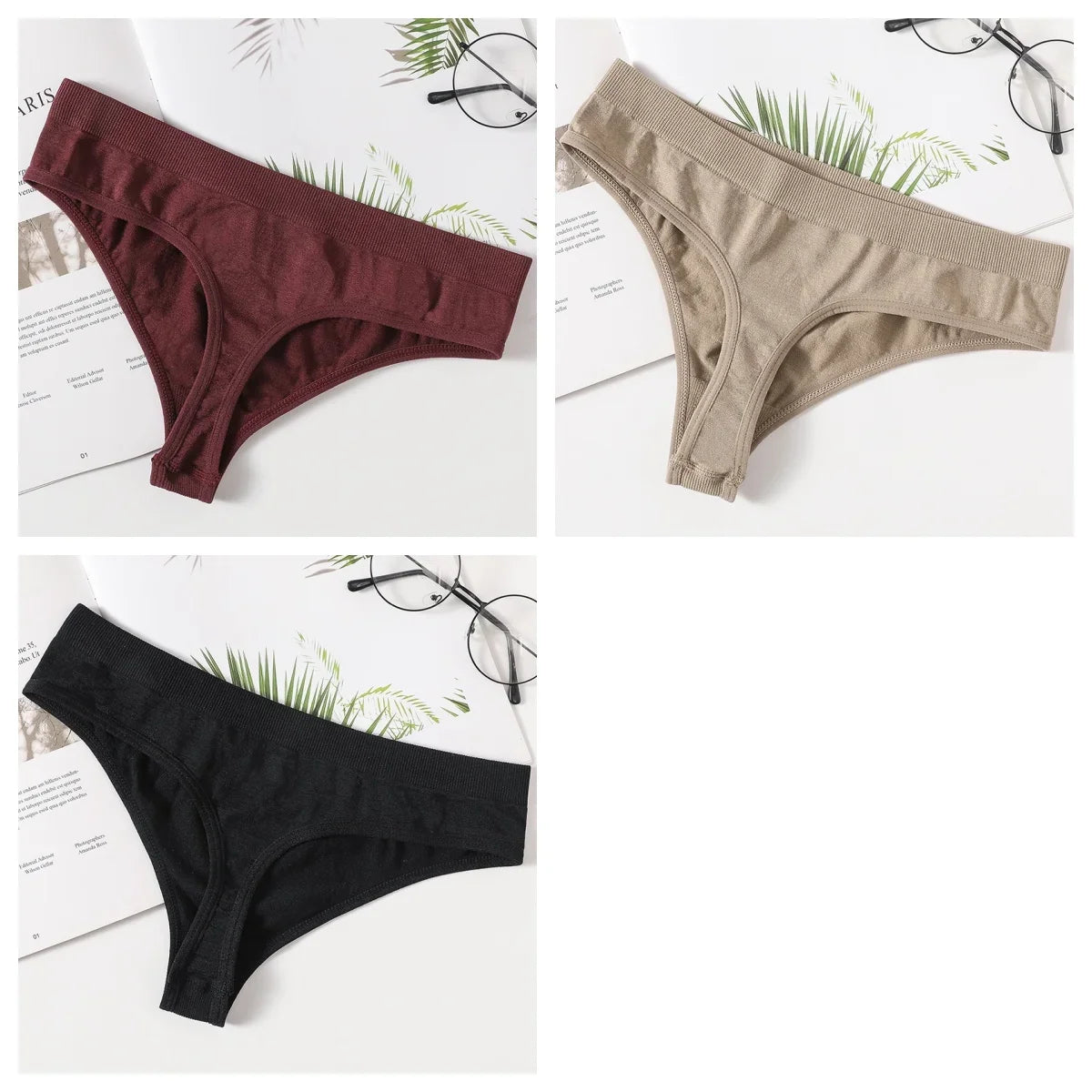 3Pcs/Set Thongs Women&