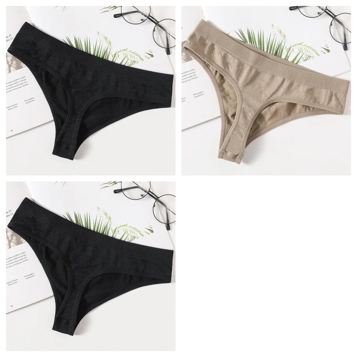 3Pcs/Set Thongs Women&