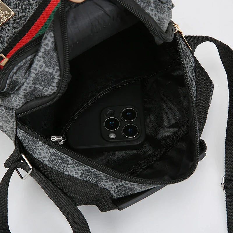 Mens Crossbody Bag With Multi Layer Design For Travel And Daily Commute Water Resistant Oxford Material