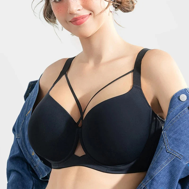 Large Size Seamless Lingerie for Women Thin and Sexy Bra Comfortable Top Up Push-up Anti Sagging Sports Breast Collection Bras