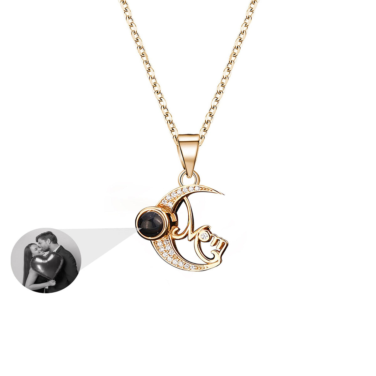 Customizable photo of the moon Projection Necklace Pendant Jewelry