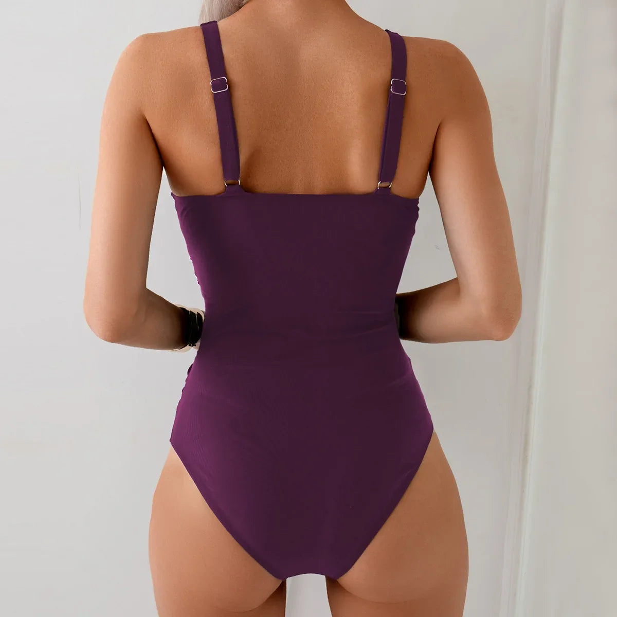 2025 Red One Piece Swimsuit Women Swimwear Sexy Padded Tummy Control Swimming Suit Monokini Bodysuit Beach Wear Bathing Suit