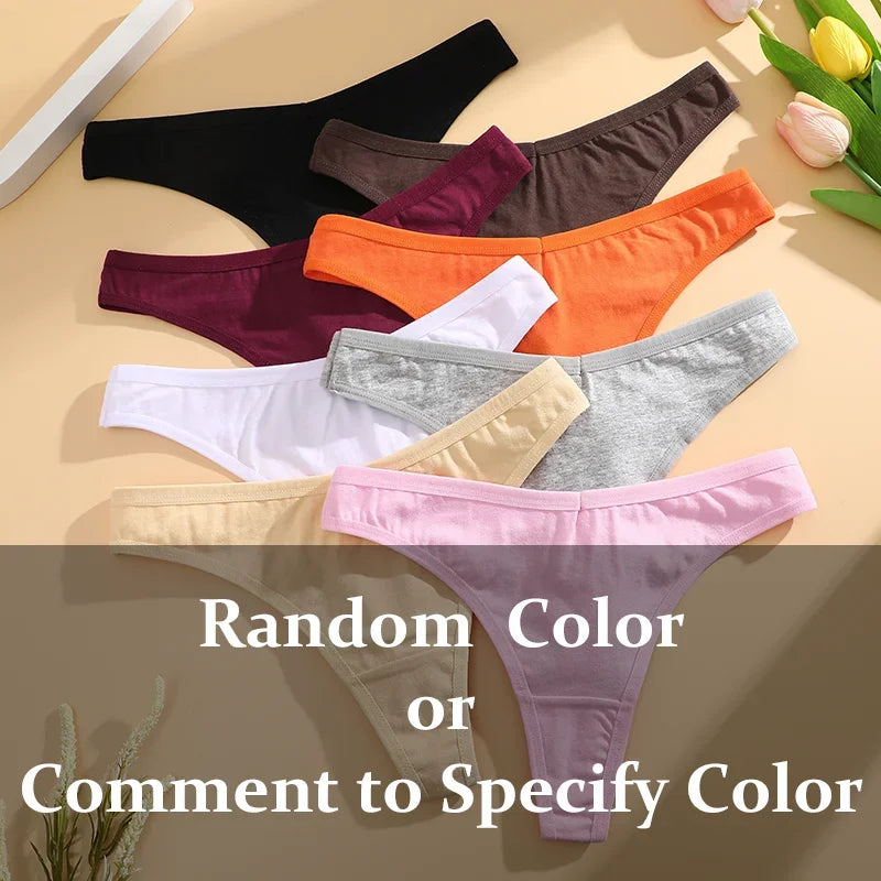 3-Piece Seamless Thong Panty Set – Soft Cotton Women&