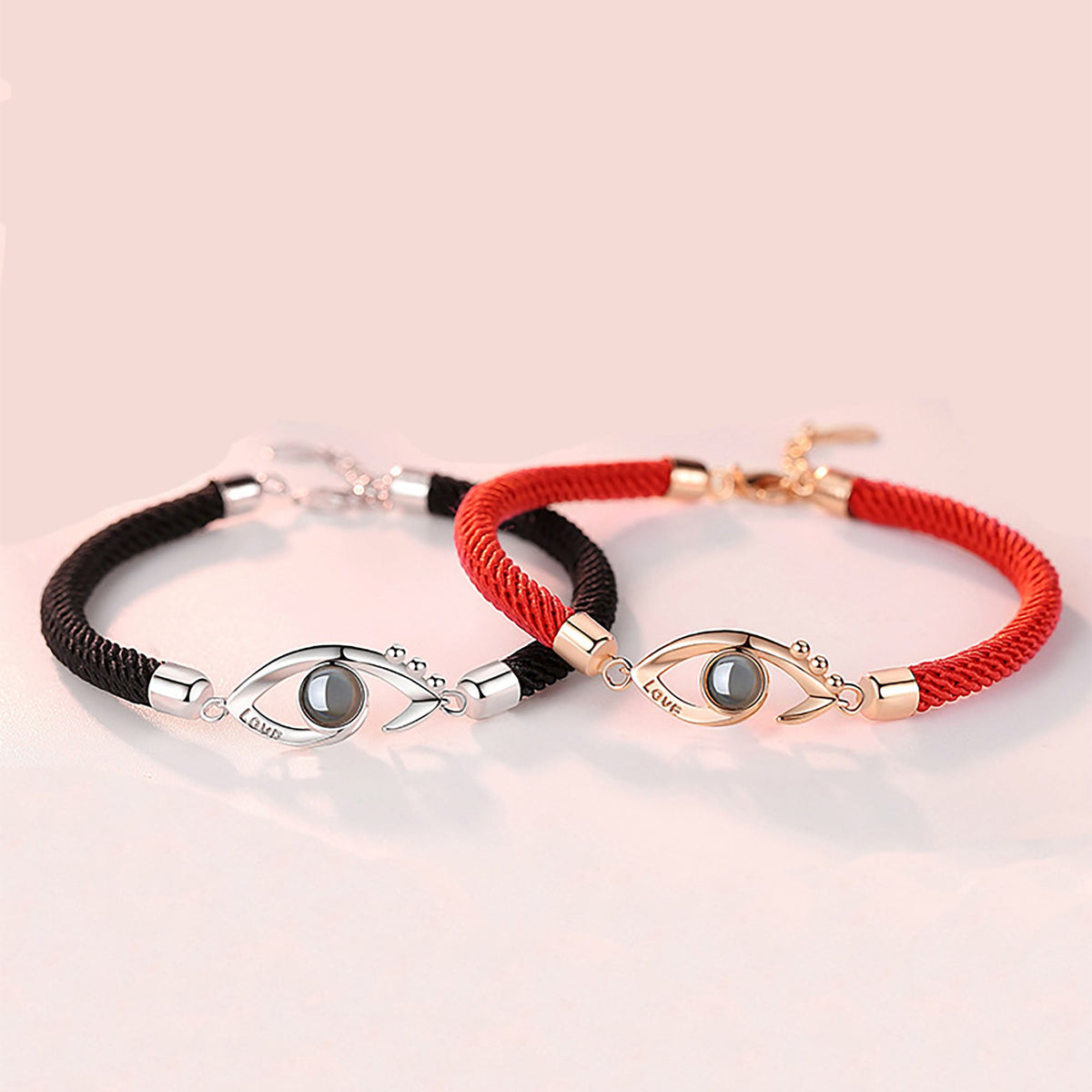 Customizable Photo EyesCircle Projection Bracelets Personalized Couple Memorial Jewelr