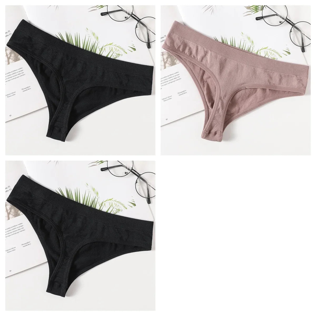 3Pcs/Set Thongs Women&