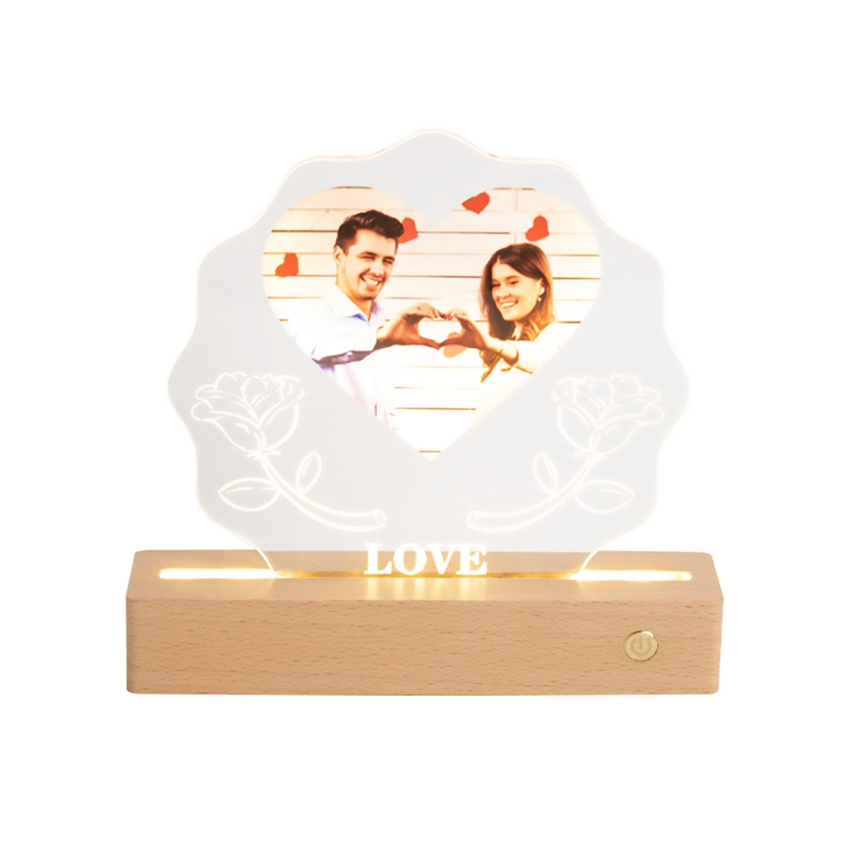 3D Love Lamp Acrylic LED Night Light Customized Photos Valentines Day Gift