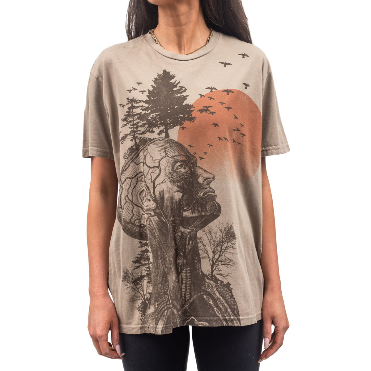 The Hangover Alan Human Tree Dark Khaki T-Shirt
