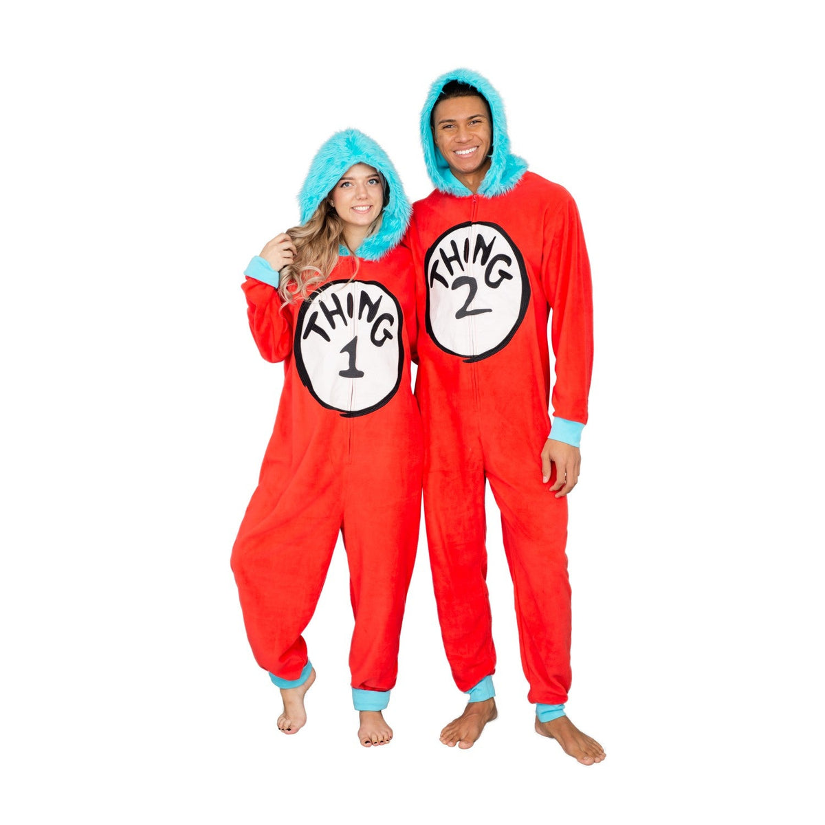Thing 1 to 6 Interchangeable Patches Adult Union Suit