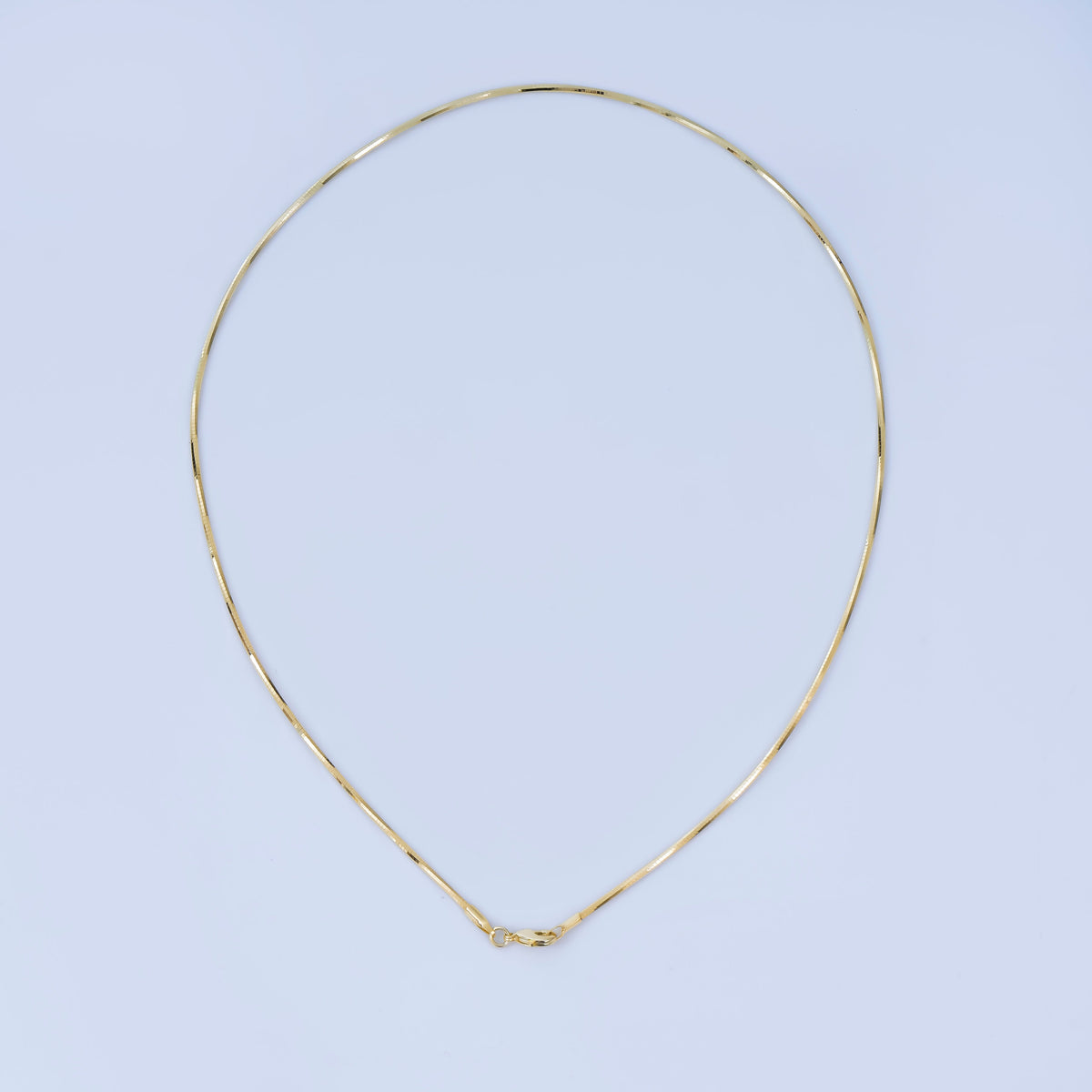 24K Gold Filled Structured Cocoon Chain Collar Necklace in Gold & Silver | WA-3137 WA-3138
