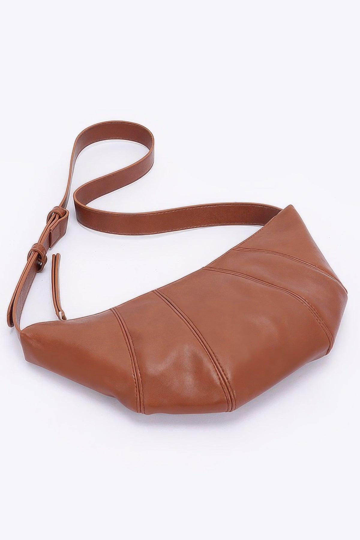 Faux Leather Croissant Bag
