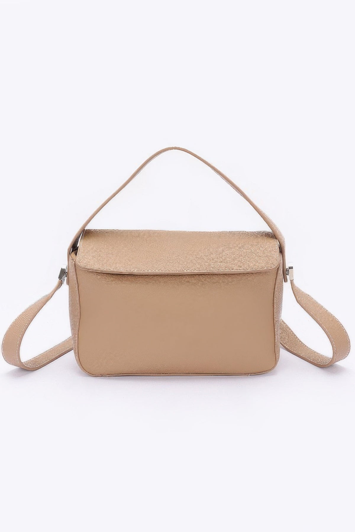 Faux Leather Crossbody Handle Bag