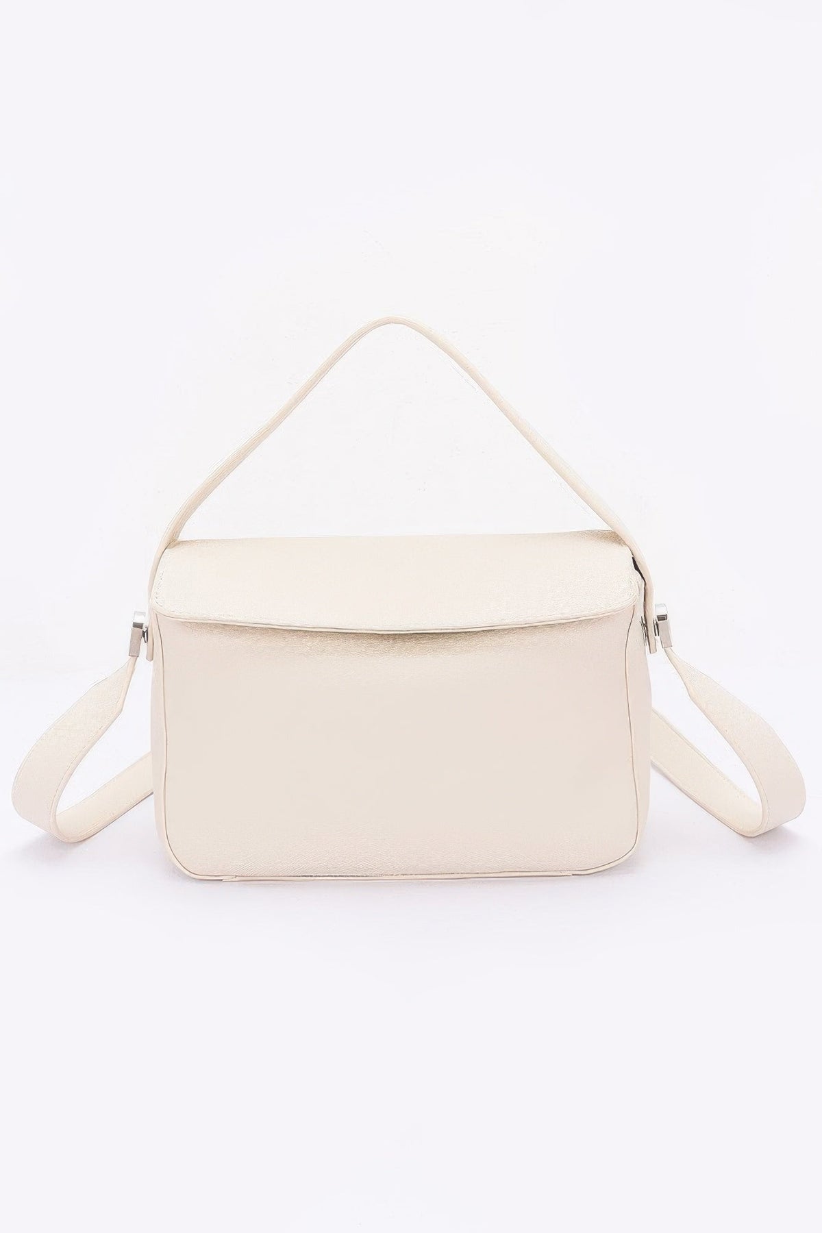 Faux Leather Crossbody Handle Bag