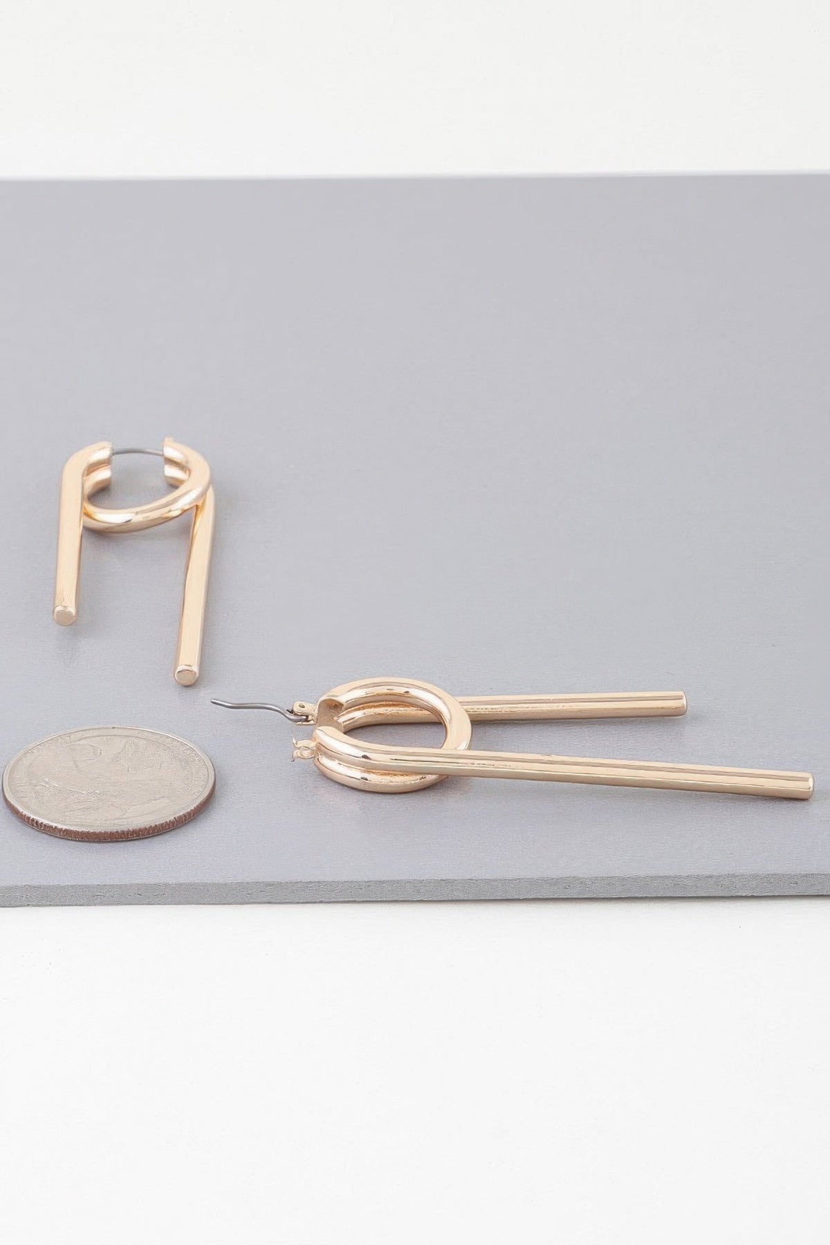 Multi Shiny Modern Drop Earrings