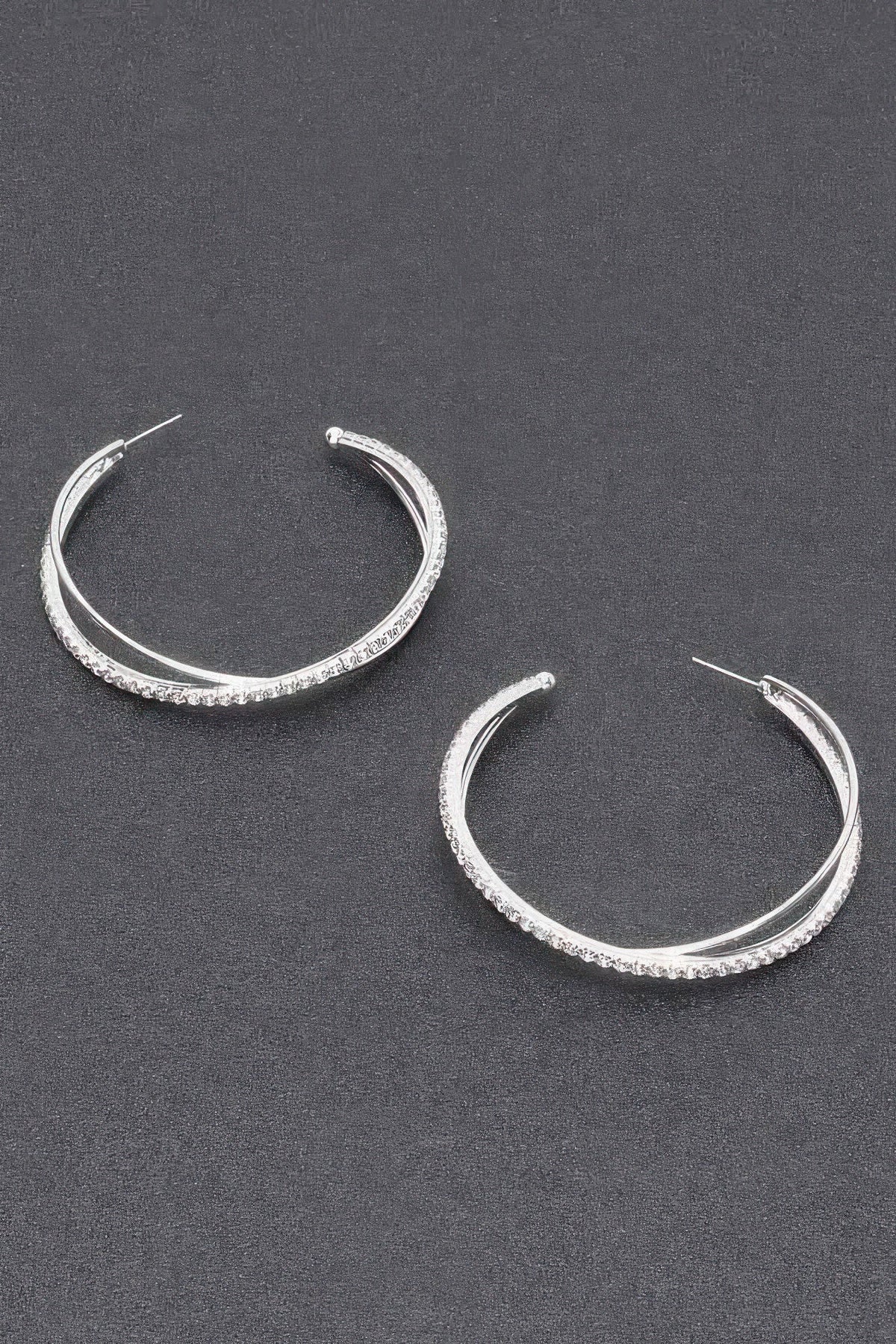 Rhinestone Hoop Earring