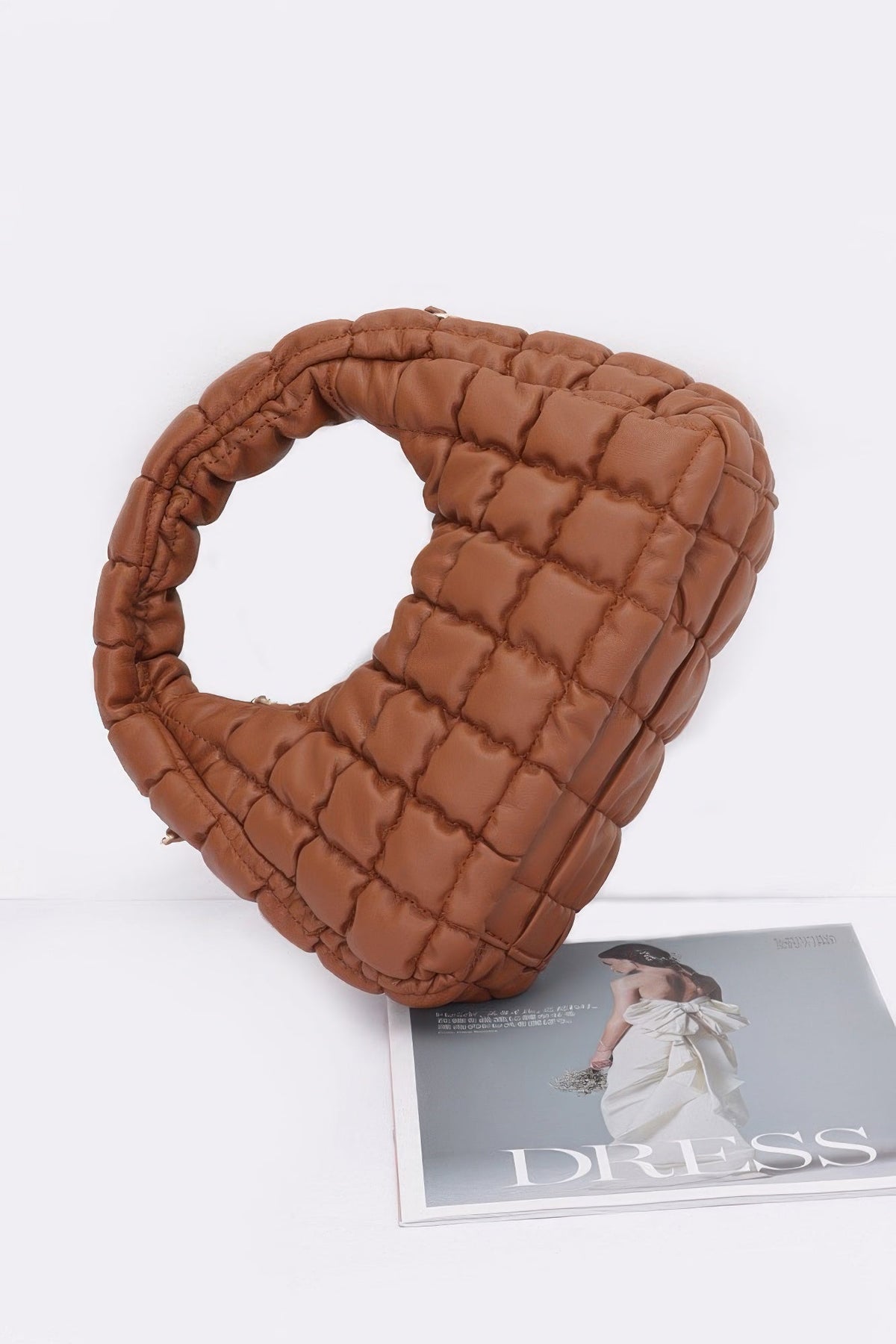 Quilted Faux Leather Padded Hobo Bag