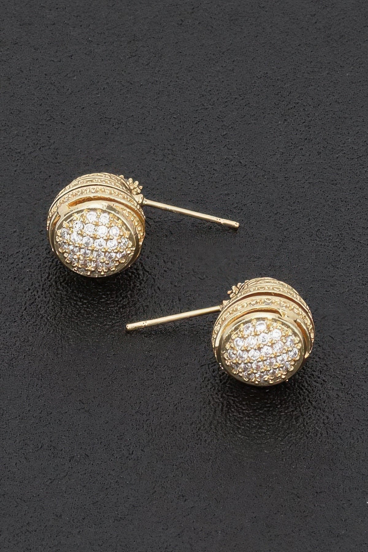 Rhinestone Metal Tear Drop Earring