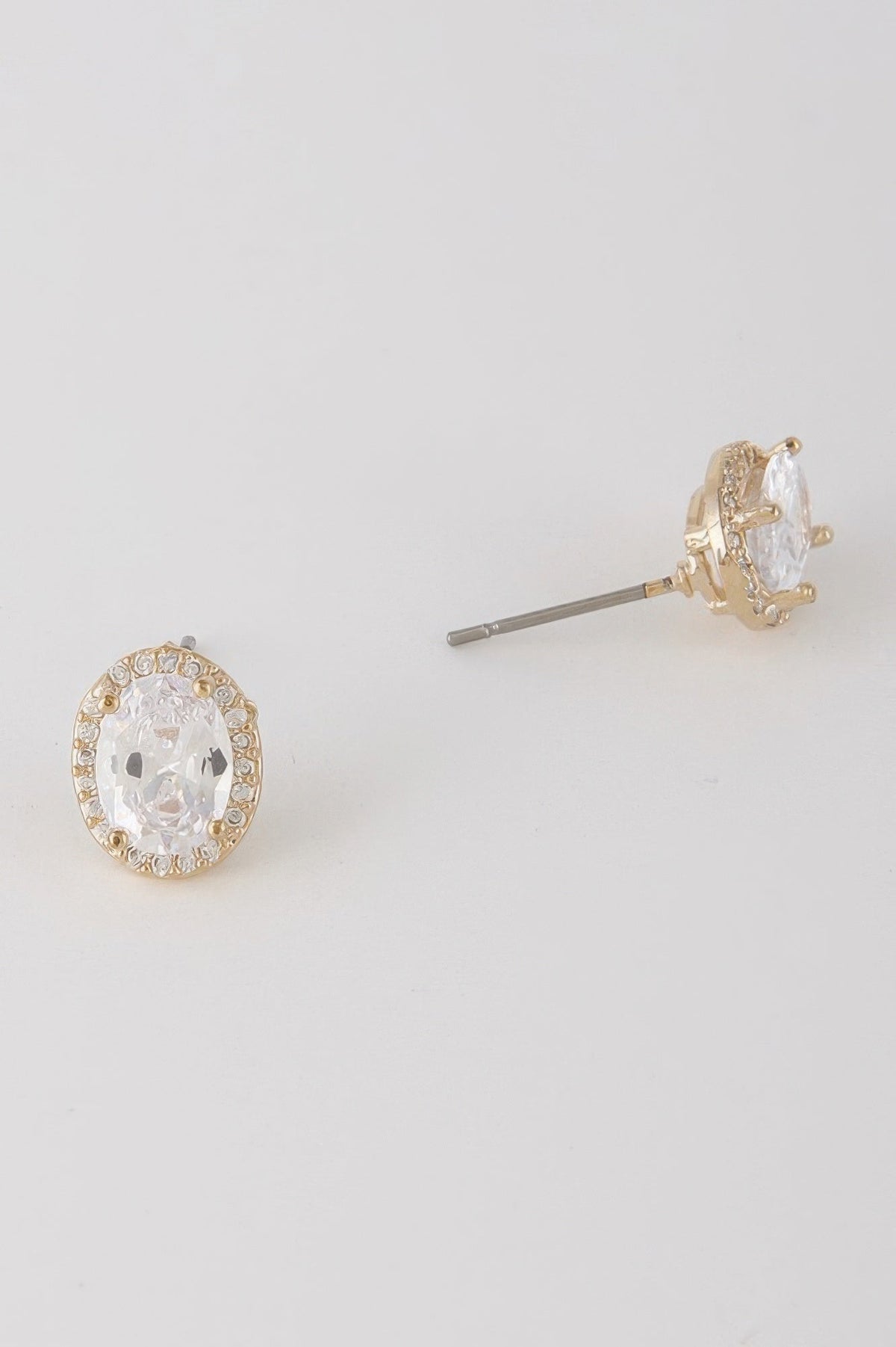 Oval Rhinestone Queen Inspired Earrings