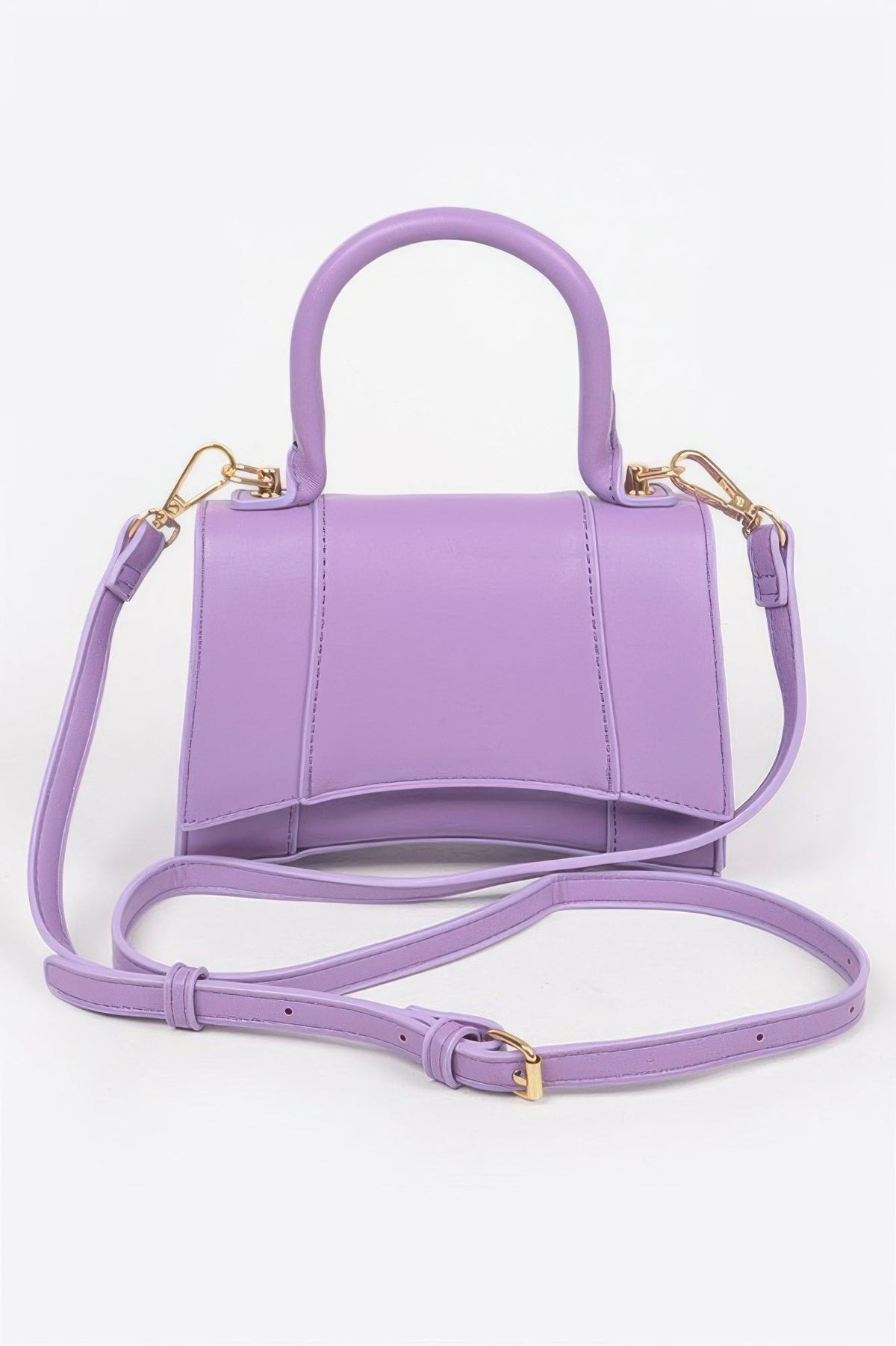 Faux Leather Top Handle Bag