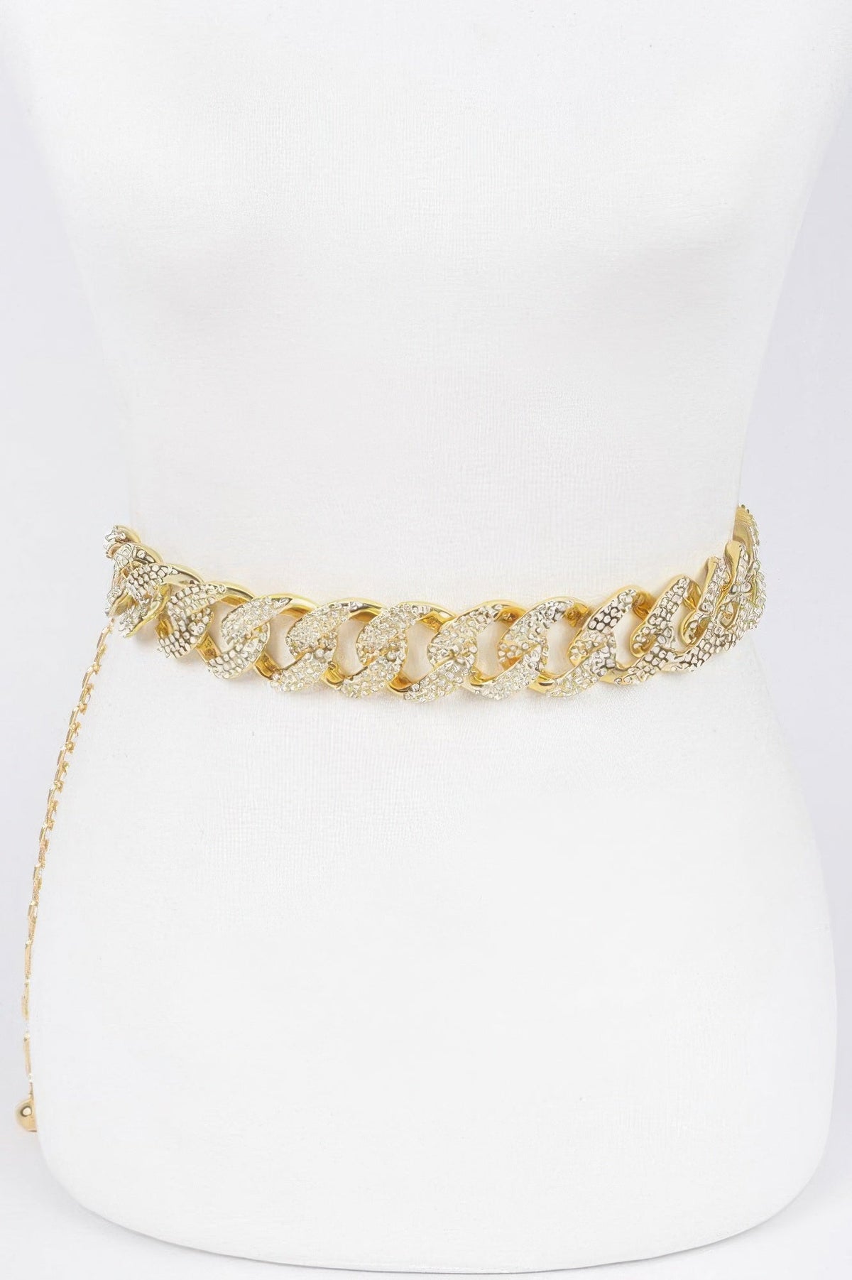 Rhinestone Oversized Chain Belt