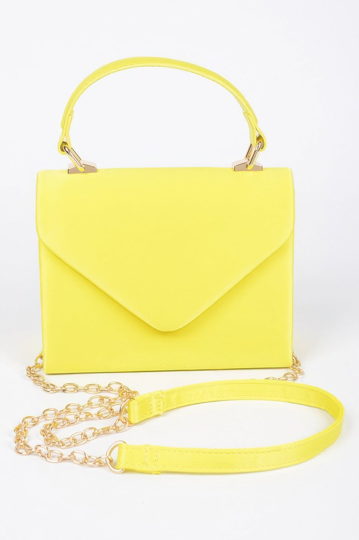 Satin Top Handle Flap Crossbody Bag