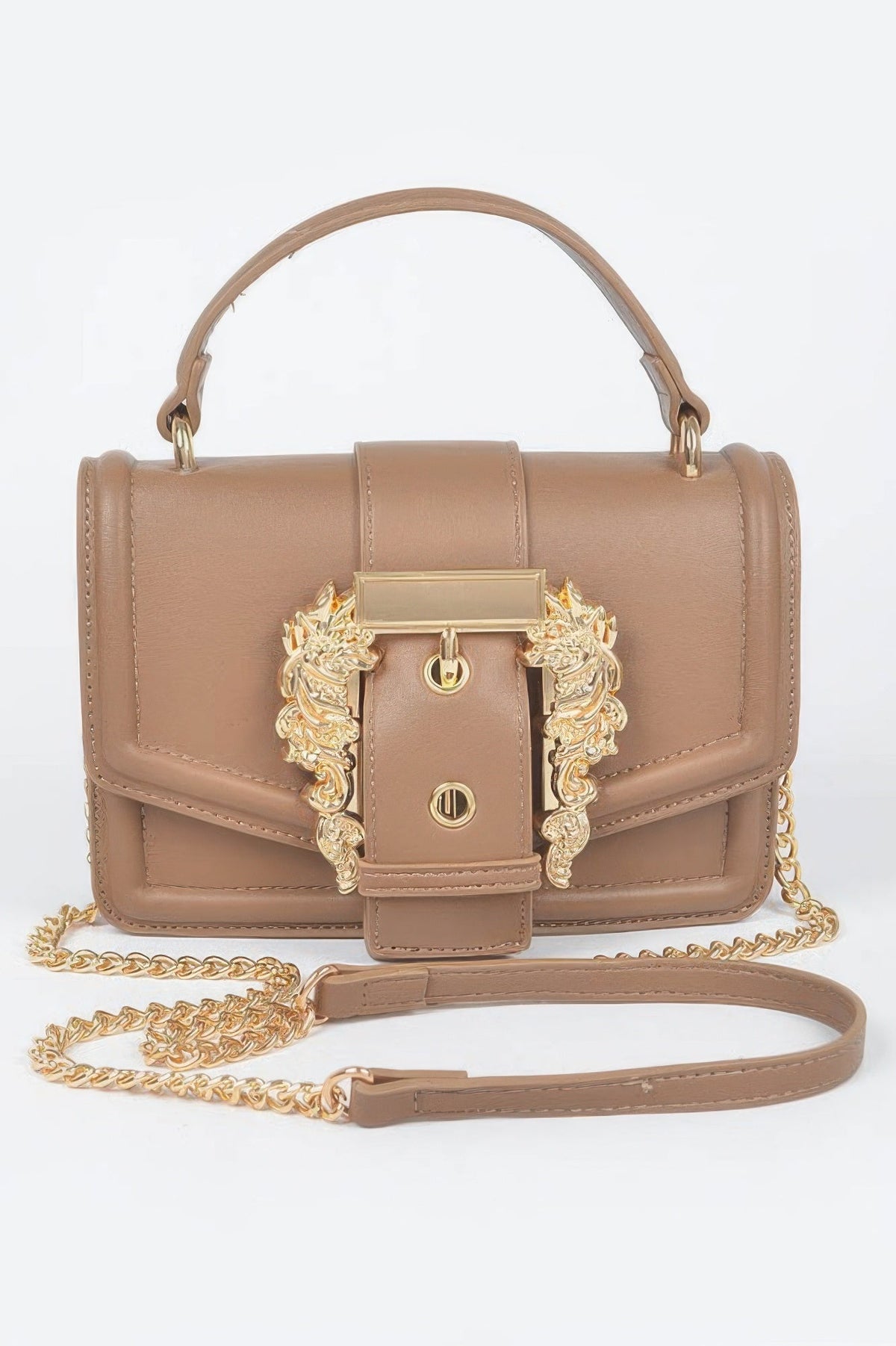 Vegan Top Handle Shoulder Clutch