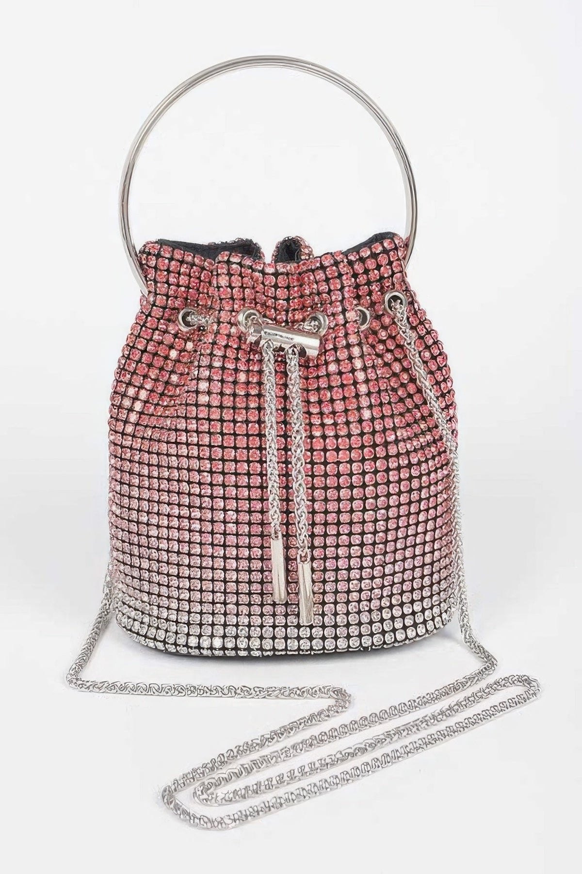Rhinestone Ombre Bucket Bag