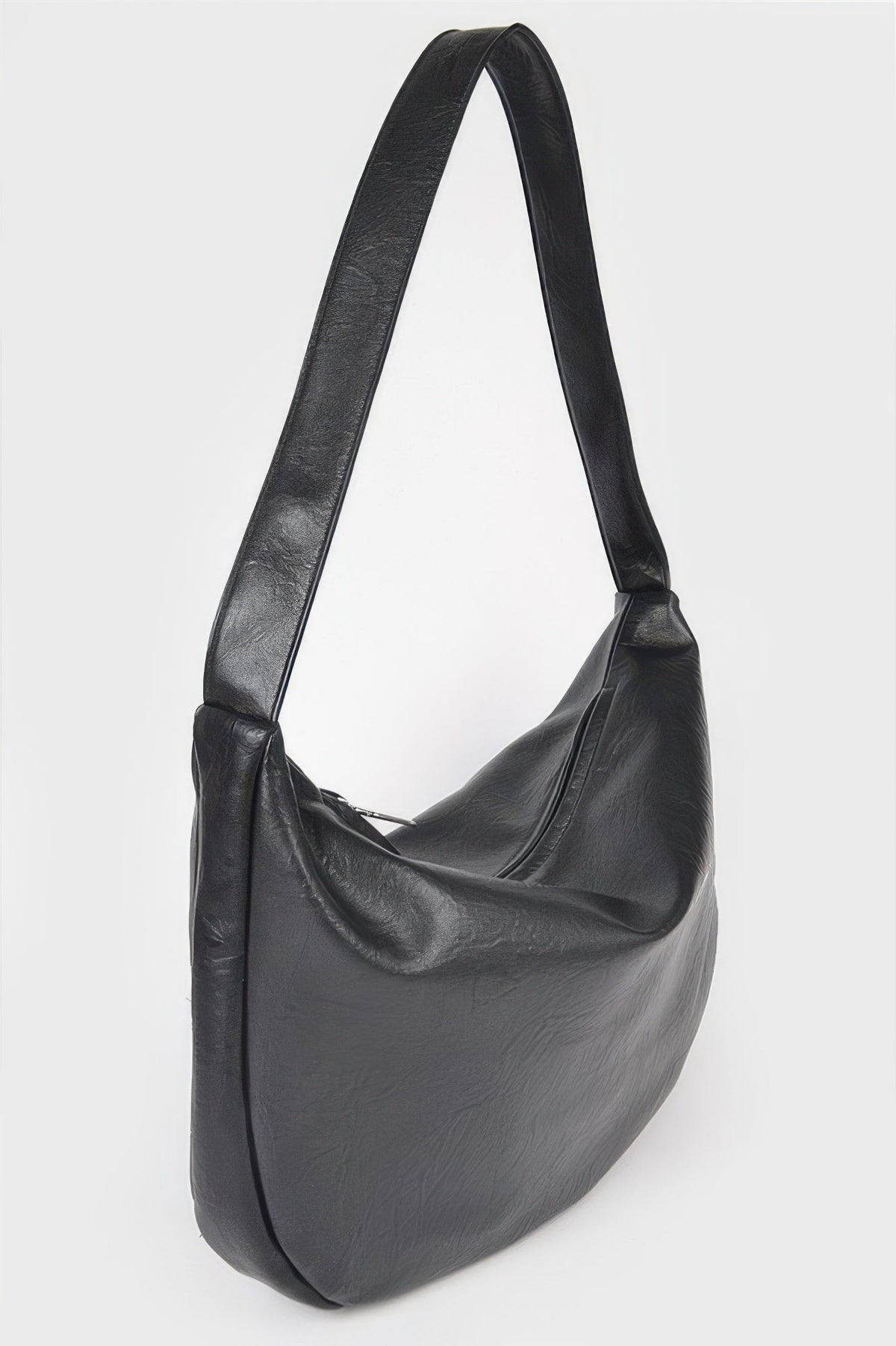 Faux Leather Hobo Bag