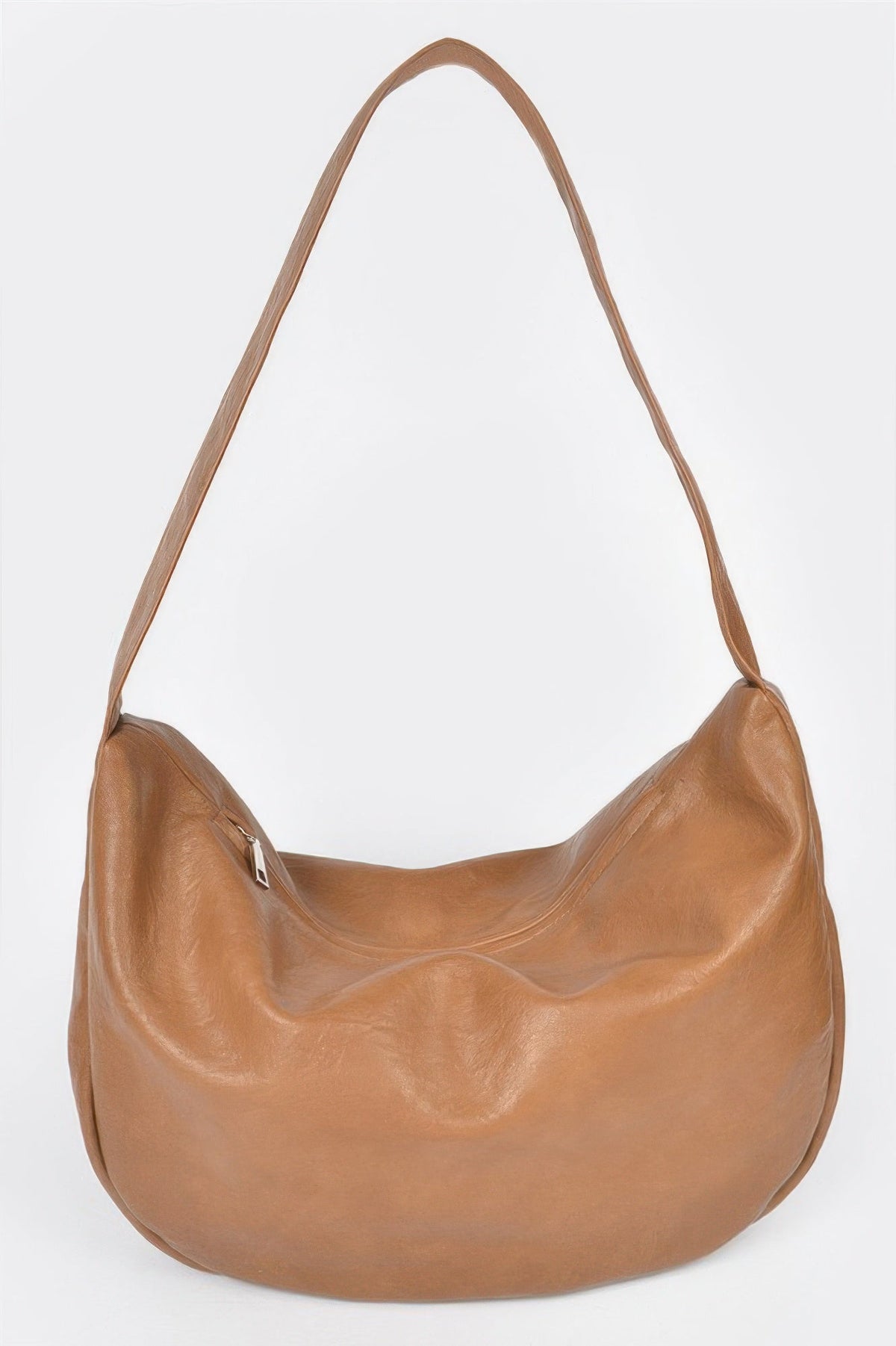 Faux Leather Hobo Bag