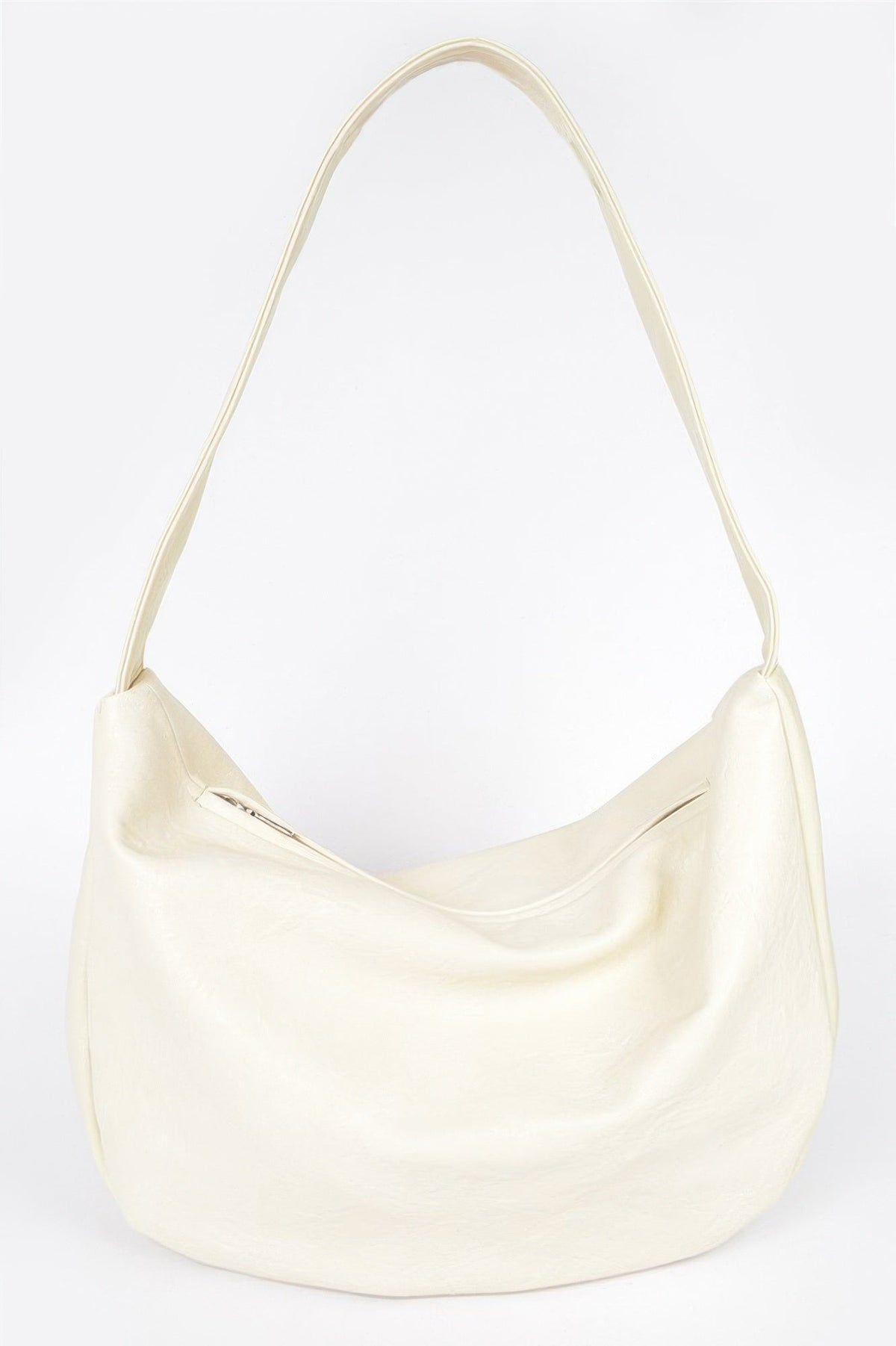 Faux Leather Hobo Bag