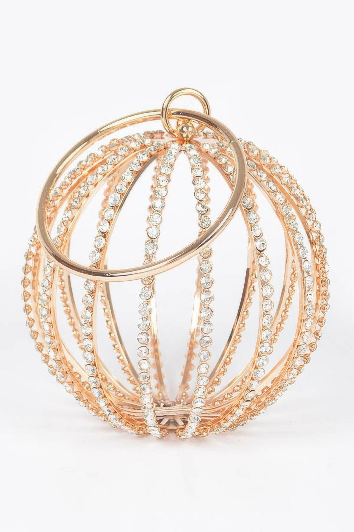Rhinestone Round Cage Party Bag