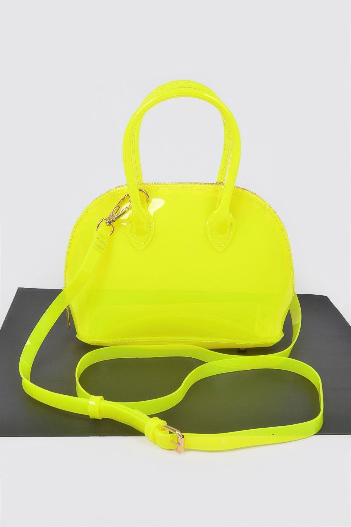 Clear Handle Crossbody Bag