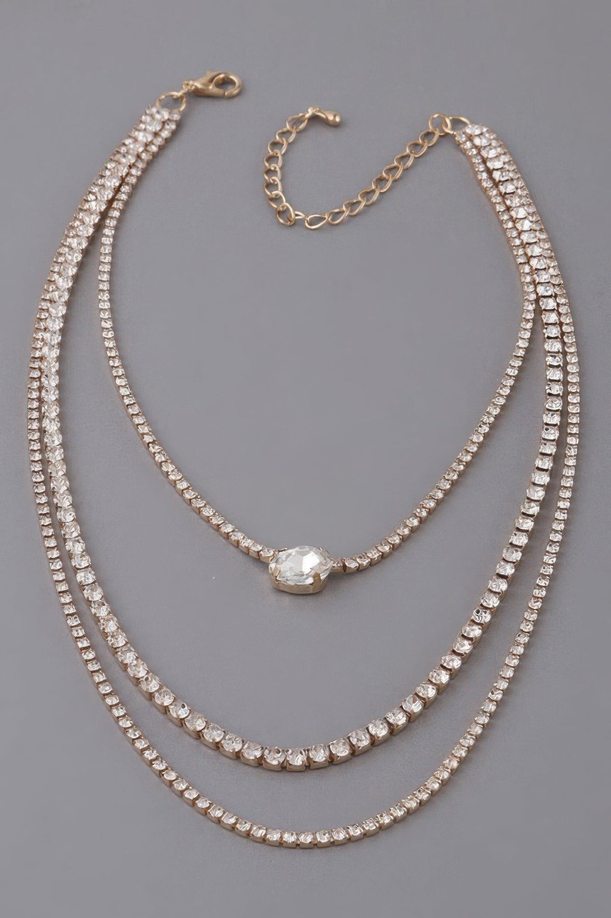 Multi Rhinestone Necklace