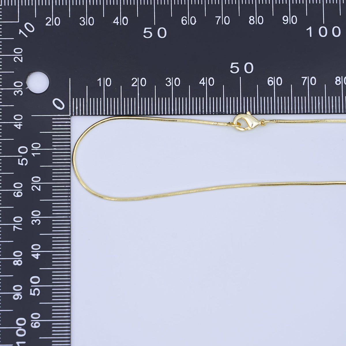 24K Gold Filled 0.9mm Cocoon Snake 17.5 Inch Chain Necklace | WA-3233