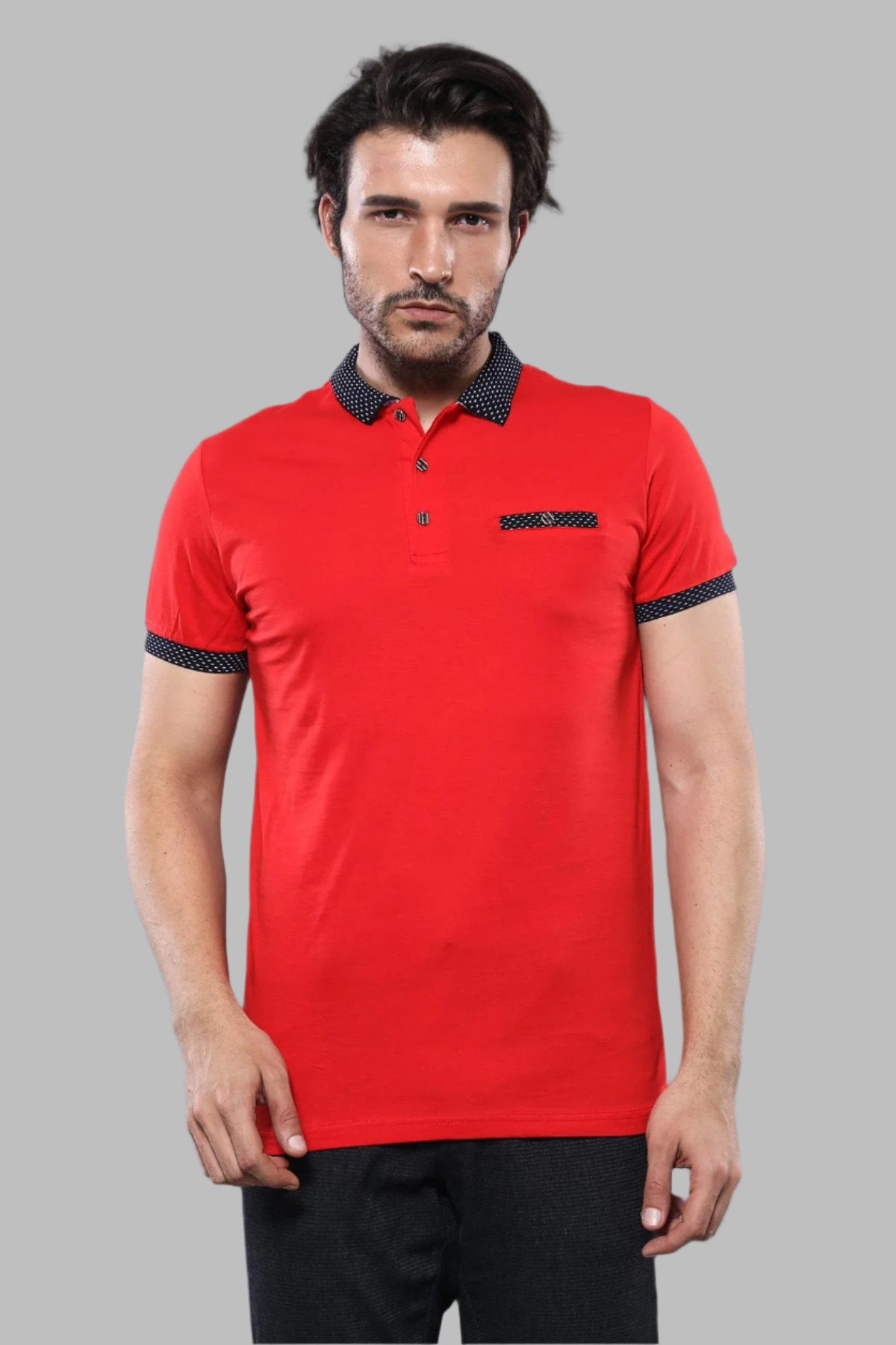 Navy Detailed Men&