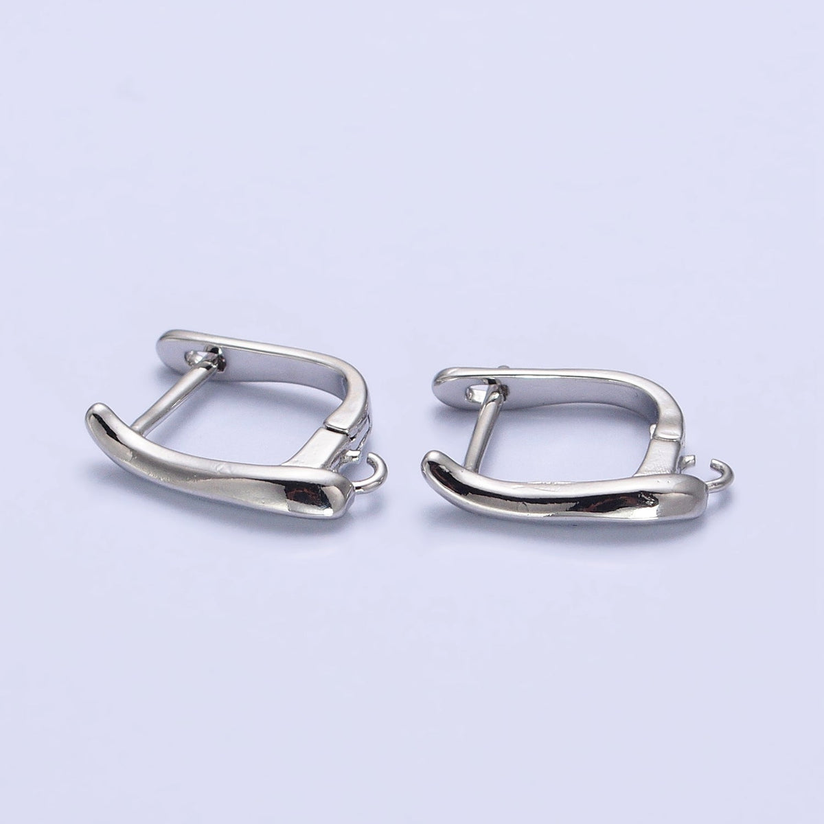 Dainty Gold Leverback Earring Silver Open Link Huggie Earring for Jewelry Making Supply Z-156 Z-157