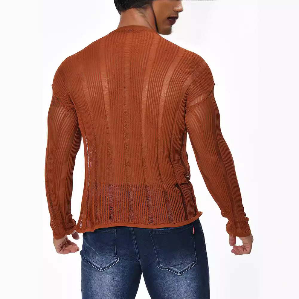Long Sleeve Loose All-matching Sweater Men&