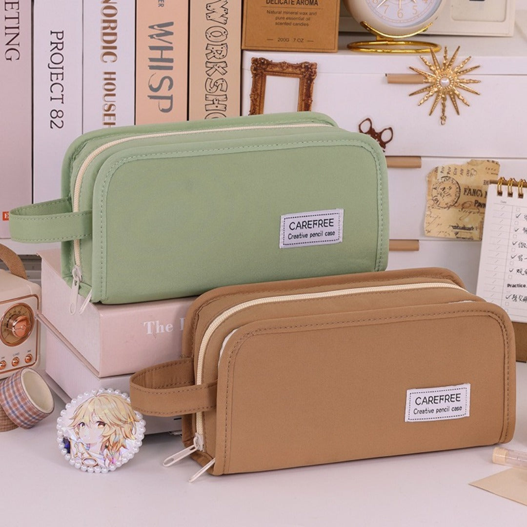 Simple Pencil Case Large Capacity – Dirt-Resistant Transparent Stationery Box for Primary School Students, Ideal Pencil Case