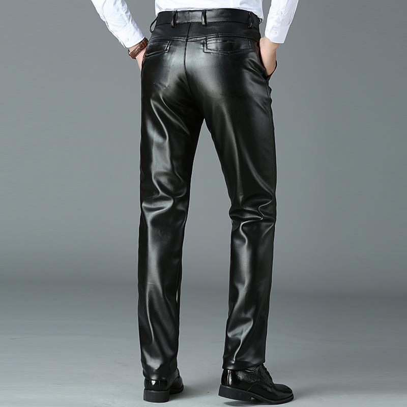 Springautumn Lightweight Cold-resistant Straight-leg Plus-size Pants For Menwaterproof Windproof And Lined With Fleece