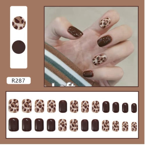 Nail Art Finished Fake Nail Scrub Nail Patch Wearable