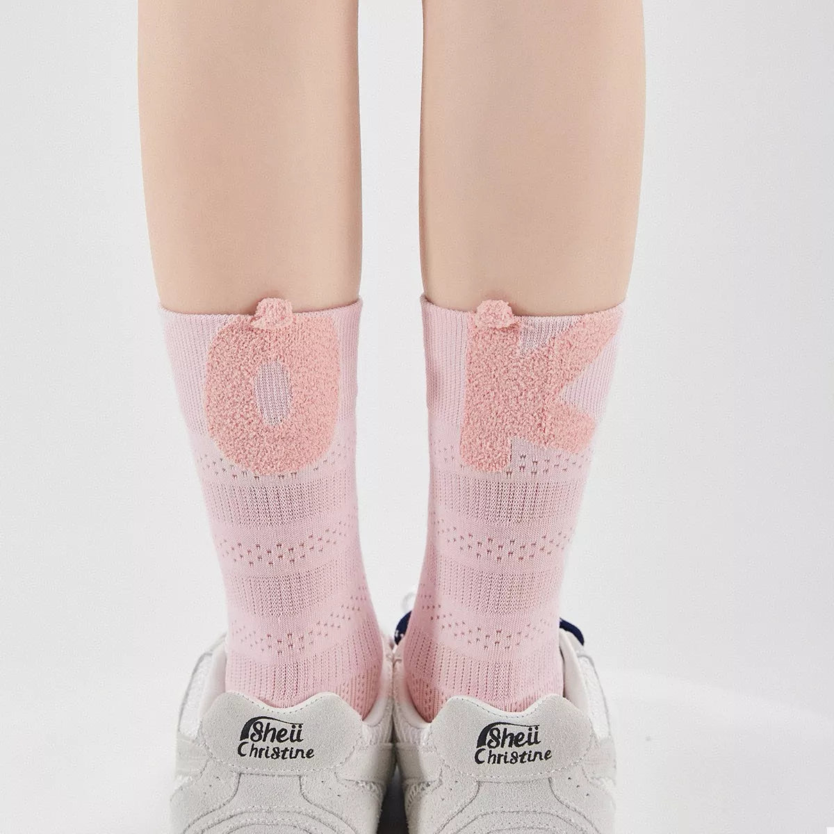 Breathable Letter Crew Socks