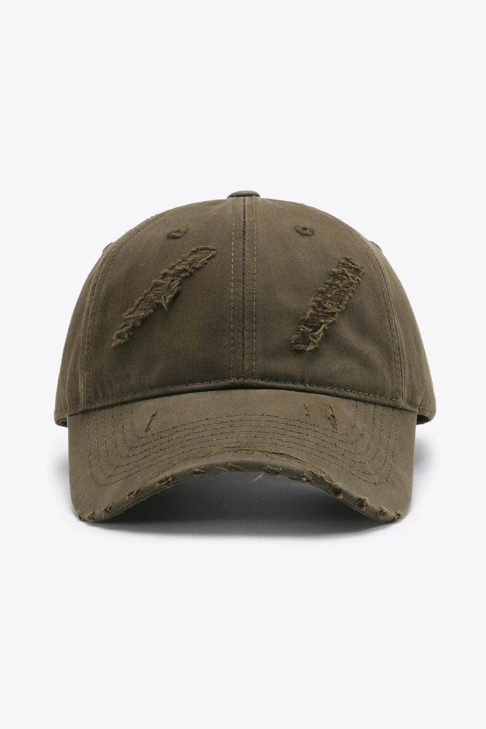Distressed Adjustable Baseball Cap for Casual Style