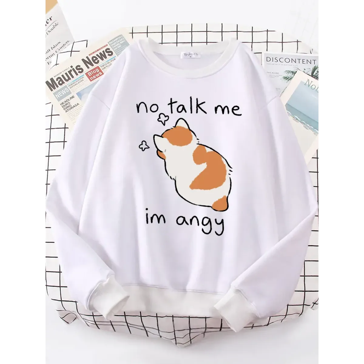 Kawaii "Im Angy" Cat Hoodie