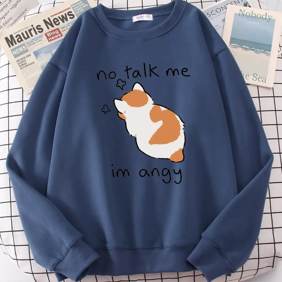 Kawaii "Im Angy" Cat Hoodie