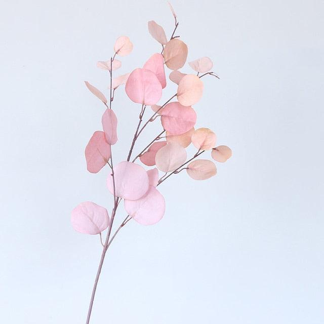 Artificial Eucalyptus Flower Plant Leaf Plastic Rod Long Branch Green Fake Plant Summer Autumn Home Bedroom Wall Decoration