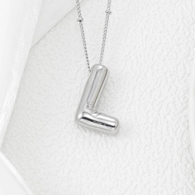 Copper Bubble Letter Pendant Necklace for Stylish Charm