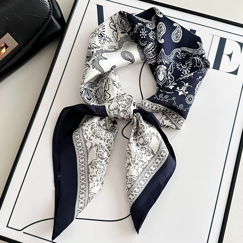 Square Scarf Womens Fashionable Small Neckerchief 70cm